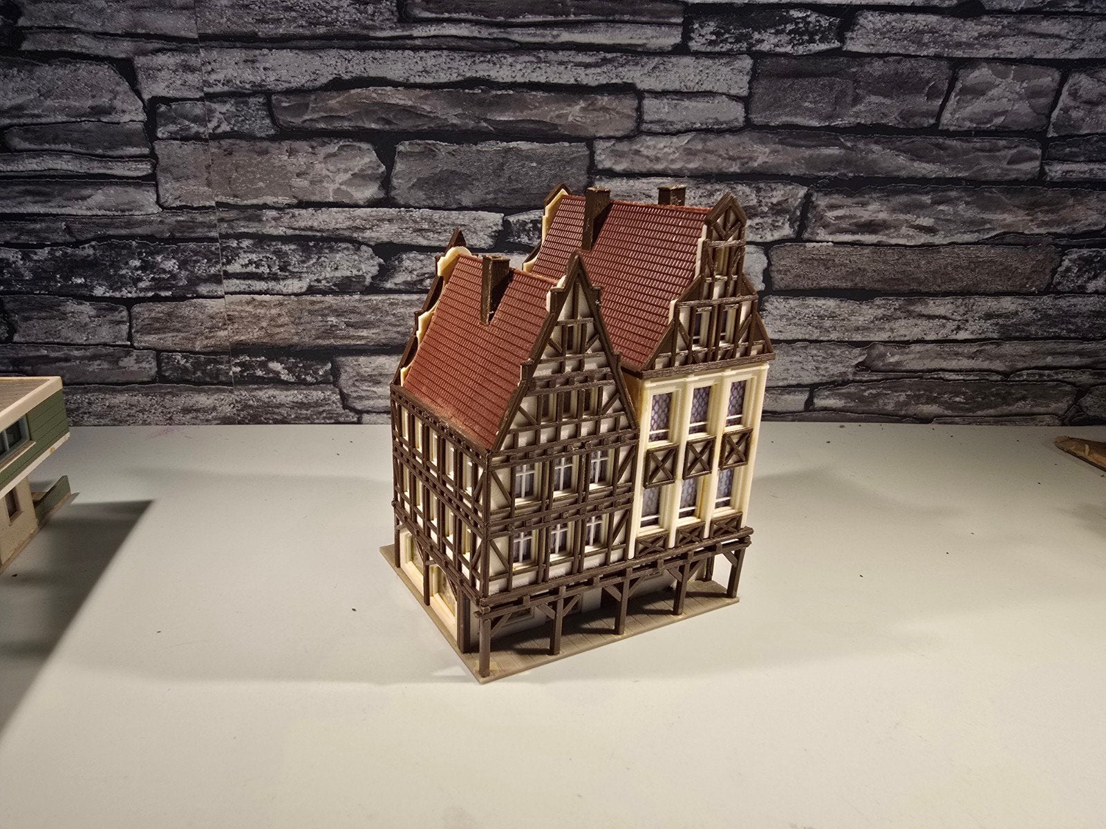 historisch gebouw huis N spoor trein 1:160, Overige merken, Gebruikt, Gelijkstroom of Wisselstroom, Brug, Tunnel of Gebouw