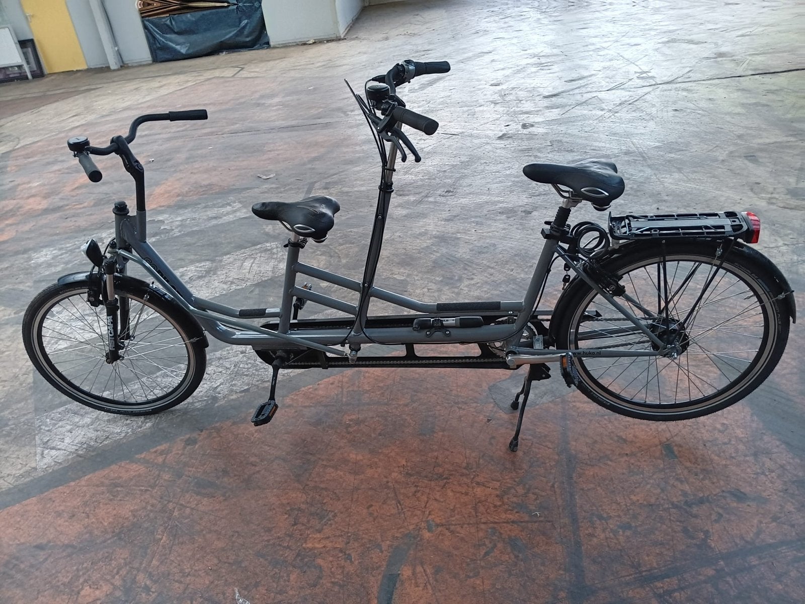 Tandemfiets - Q-Pilot - Grijs - Zo goed als nieuw, 53 tot 57 cm, Vering, Ophalen of Verzenden, Zo goed als nieuw