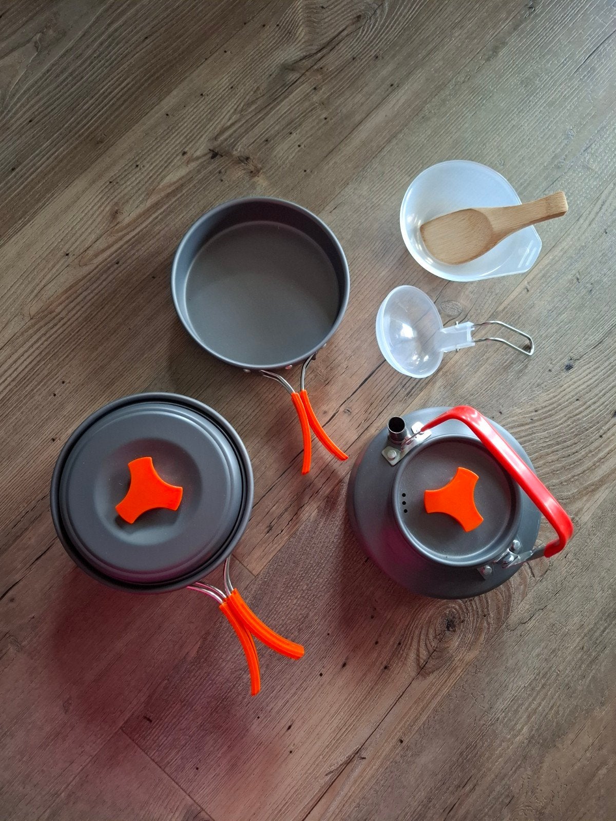 lichtgewicht aluminium pannenset van WIDESEA, Caravans en Kamperen, Ophalen of Verzenden, Zo goed als nieuw