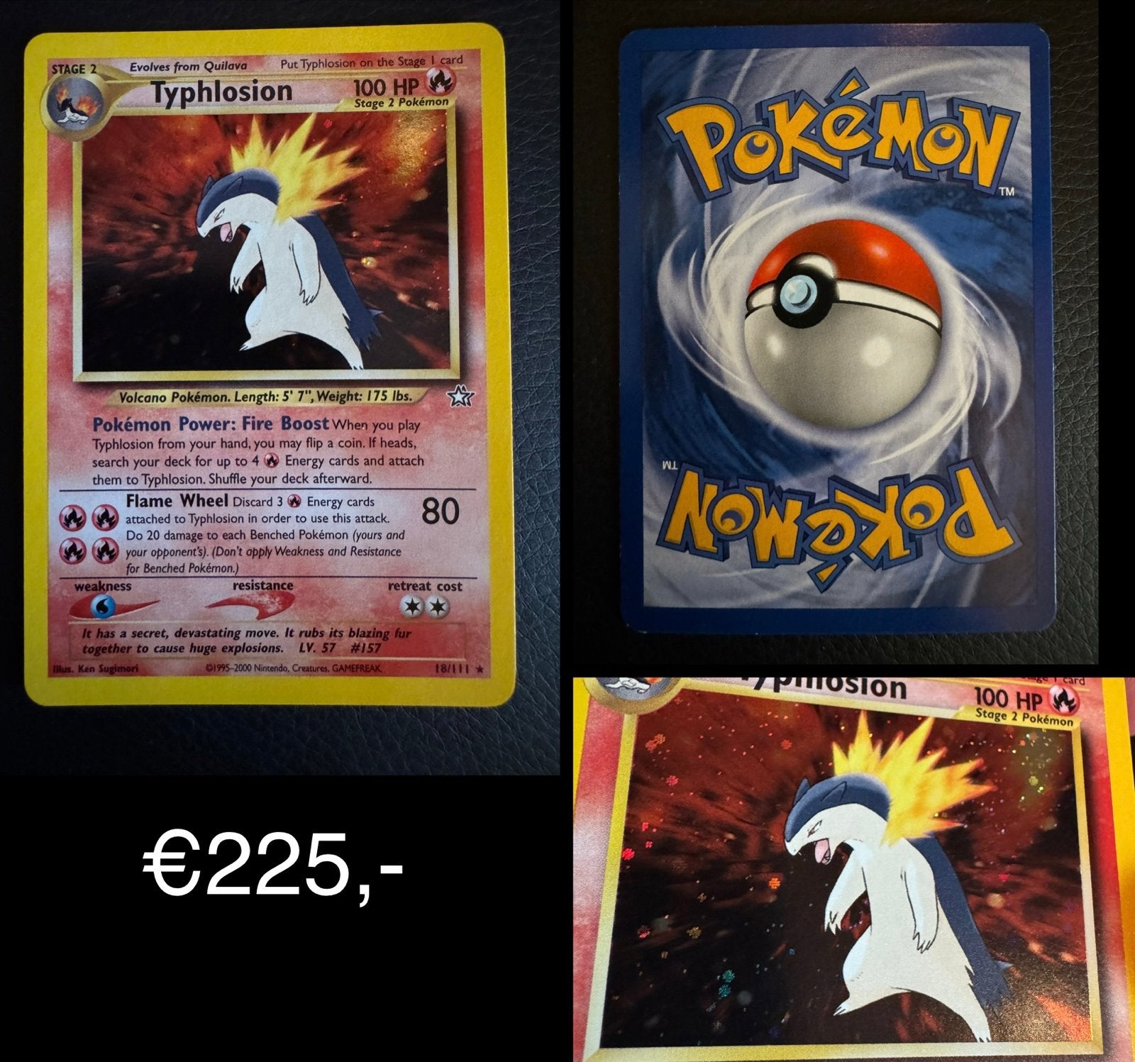 Neo Genesis Holo's - Typlosion, Steelix, Ampharos NM/M, Ophalen of Verzenden, Zo goed als nieuw, Meerdere kaarten, Foil