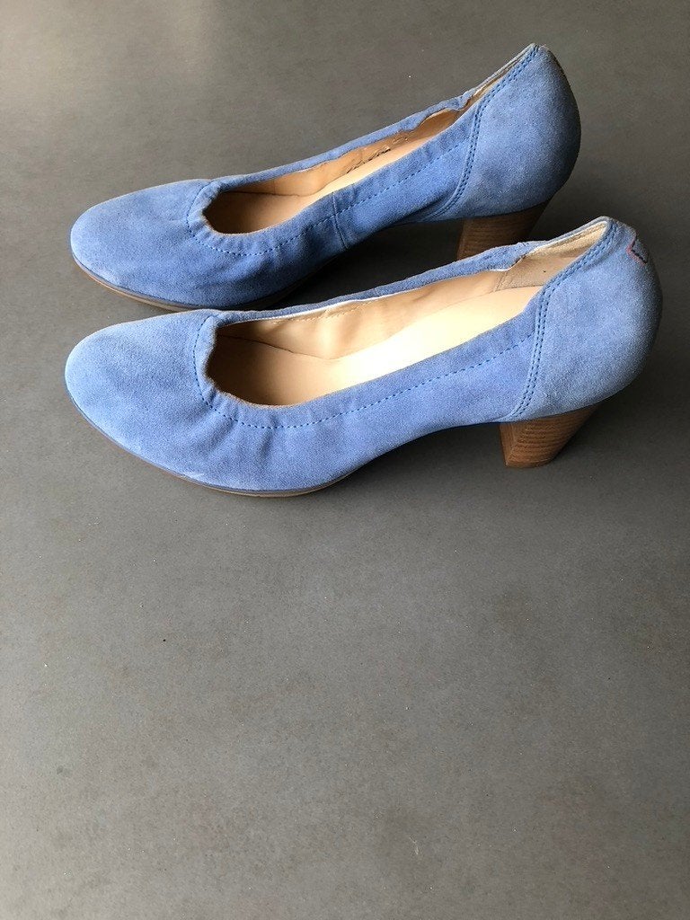 Blauwe suede Högl pumps, maat 40, Pumps, Zo goed als nieuw, Hogl, Verzenden