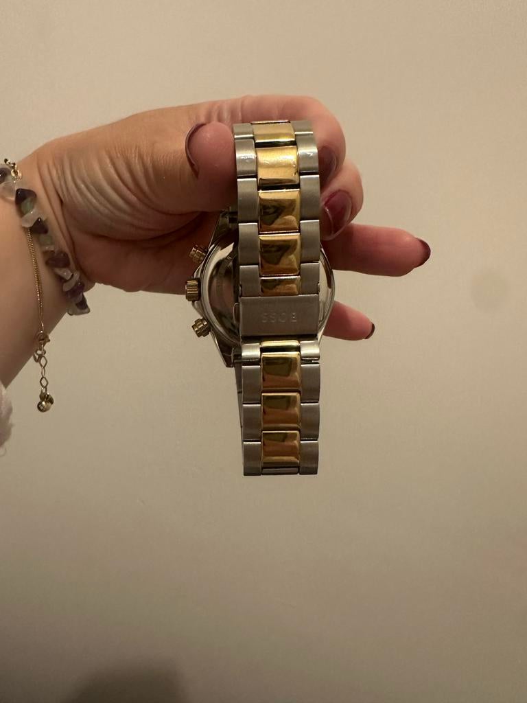 BOSS HERO Chronograaf - Zilver/Goud/Zwart, Sieraden, Tassen en Uiterlijk, Horloges | Heren, Overige merken, Staal, Polshorloge