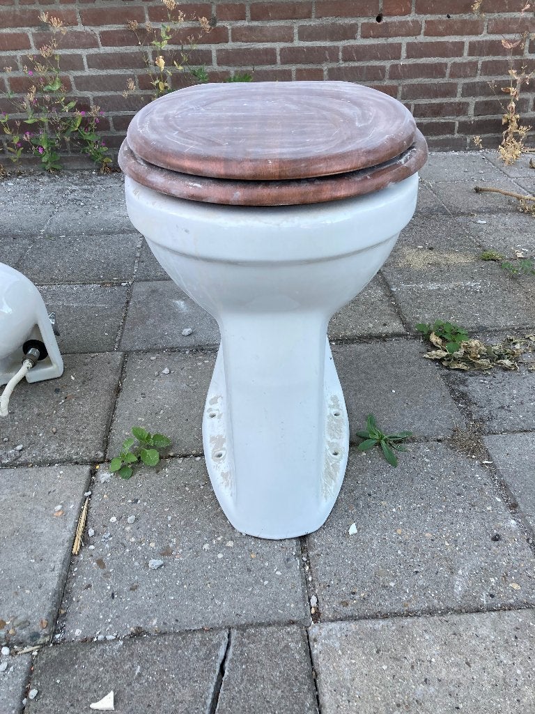 Toilet pot inclusief wc bril, Ophalen, Gebruikt, Steen, Toilet