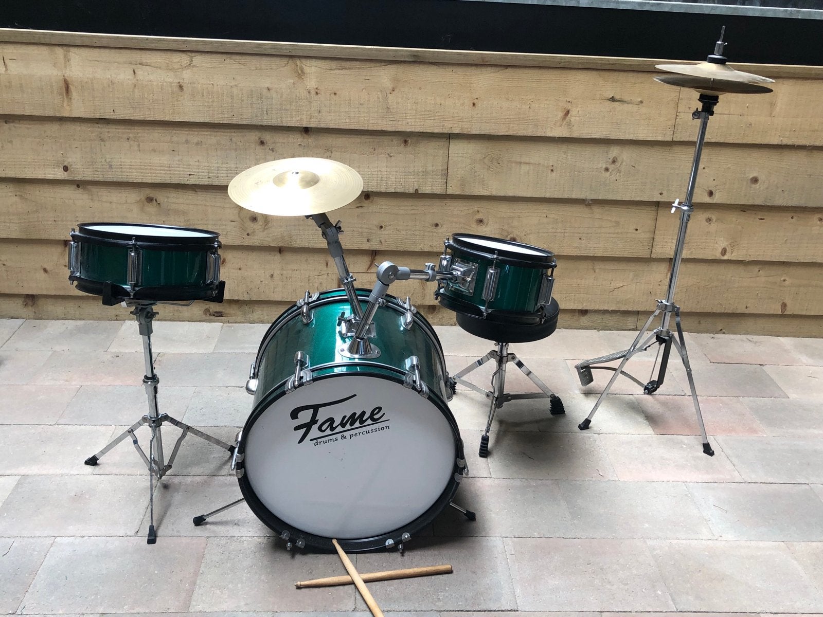 Fame Kinder Drumstel - Groen, Ophalen, Gebruikt, Overige merken