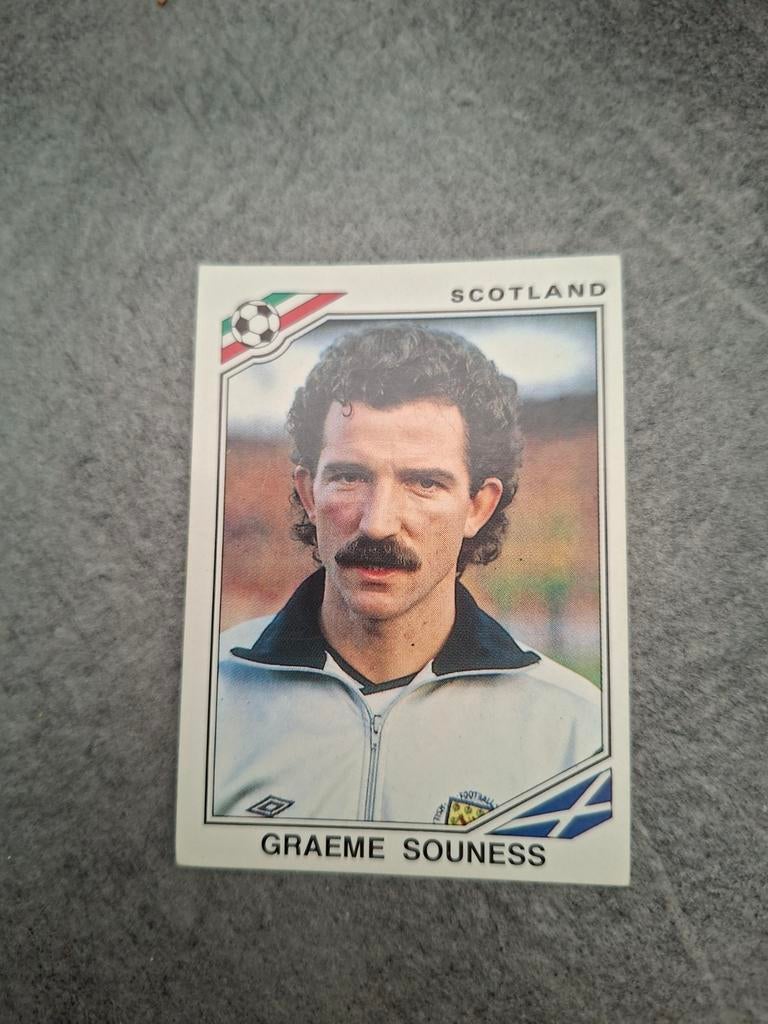 Panini sticker WK 86 Mexico. Graeme Souness Schotland., Verzenden, Zo goed als nieuw, Sticker