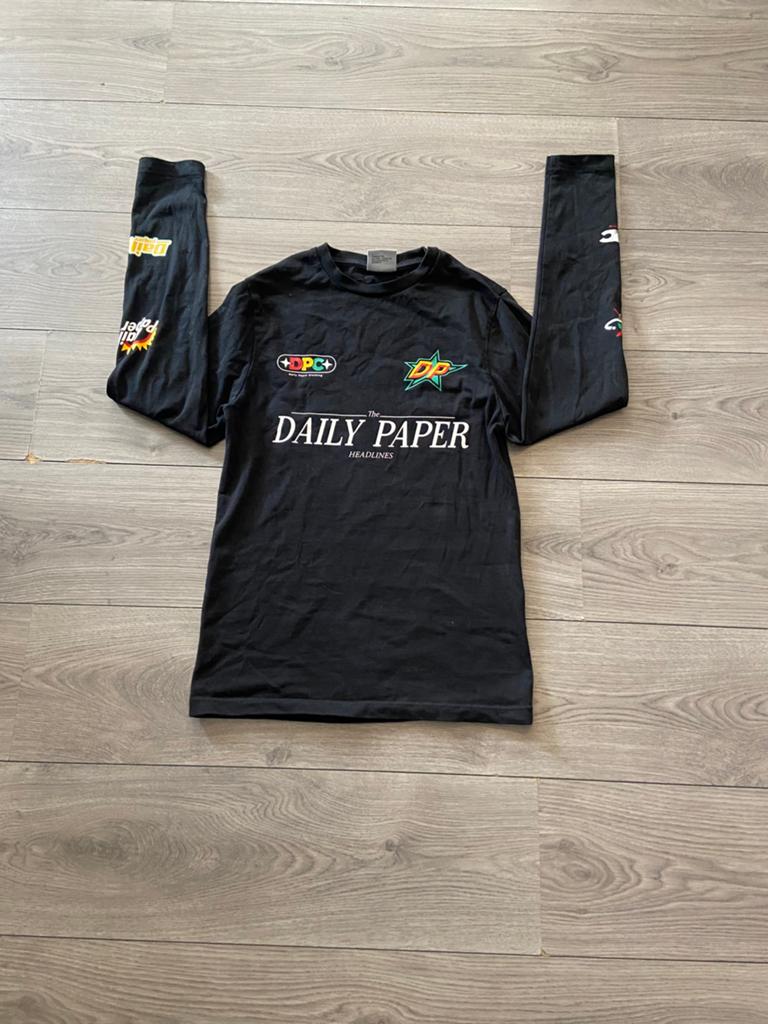 Daily paper longsleeve XS, Verzenden, Zwart, Lange mouw, Maat 34 (XS) of kleiner
