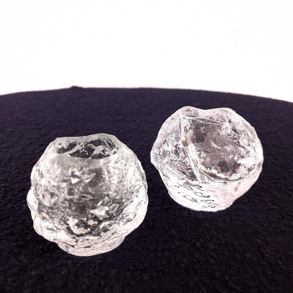 2x Vintage Kosta Boda Snowball theelichthouder Ann Wärff, Ophalen of Verzenden