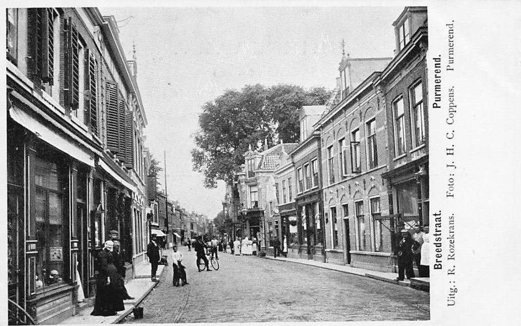 JQ413 Purmerend Breedstraat ca 1900, Ophalen of Verzenden, Voor 1920, Ongelopen, Noord-Holland