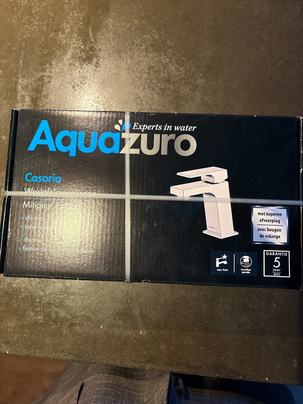 Aquazuro Casoria Wastafelmengkraan Chroom, Ophalen, Nieuw, Chroom, Kraan
