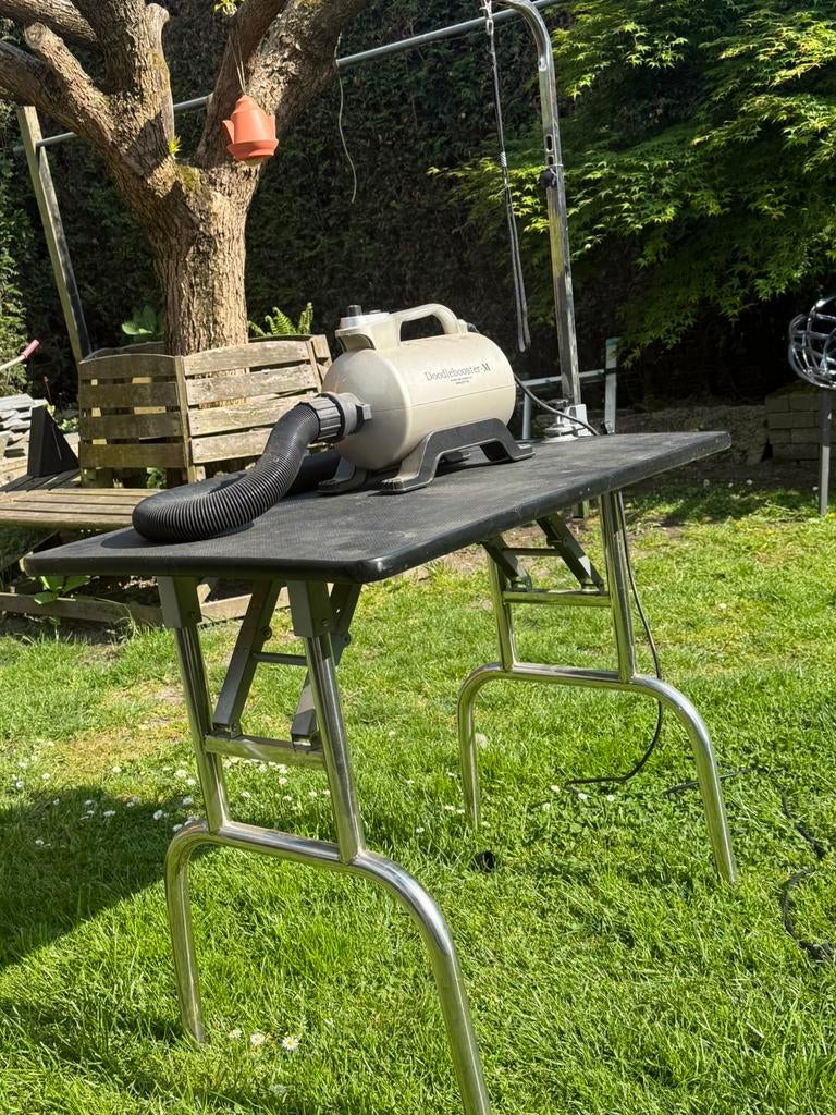 Trim tafel en booster, Tuin en Terras, Ophalen, Zo goed als nieuw
