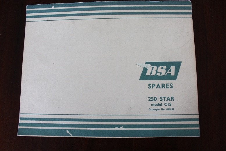 BSA C15 250 Star motorcycle spare parts list teile katalog, Ophalen of Verzenden, Overige merken