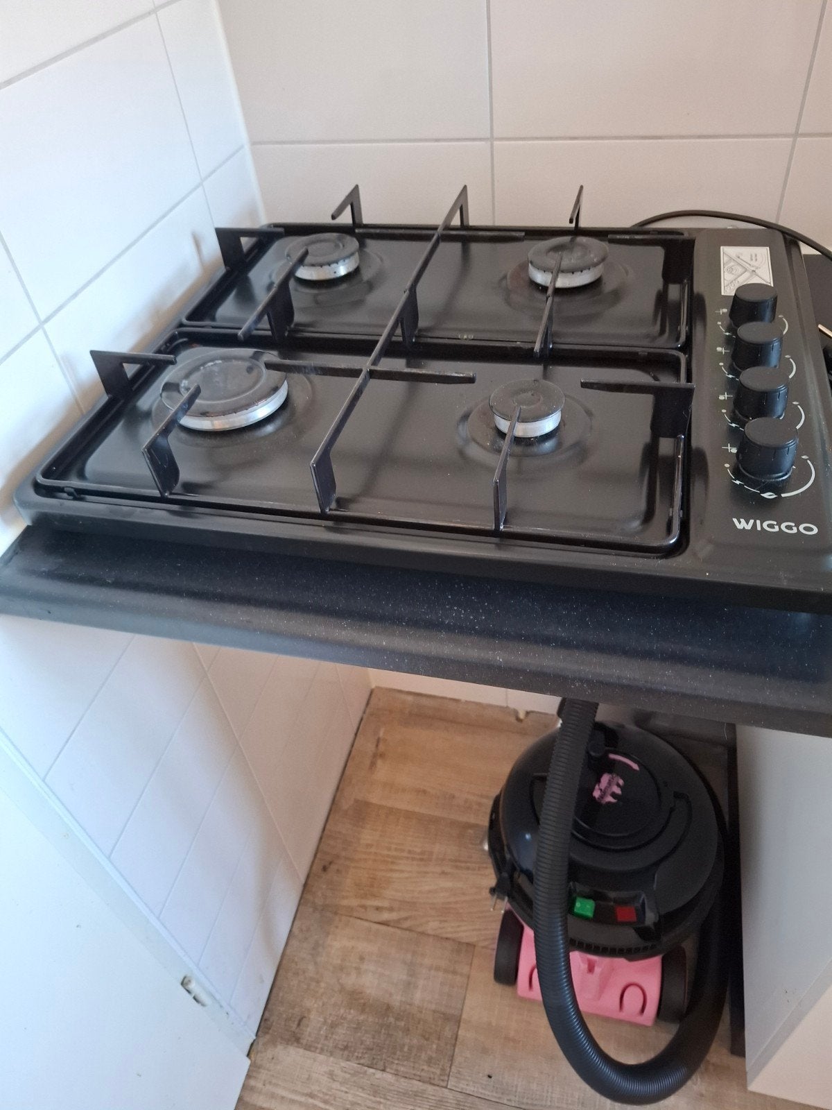 4pits gascomfort plaat, Witgoed en Apparatuur, Kookplaten, Ophalen, 4 kookzones, Zo goed als nieuw, Vrijstaand