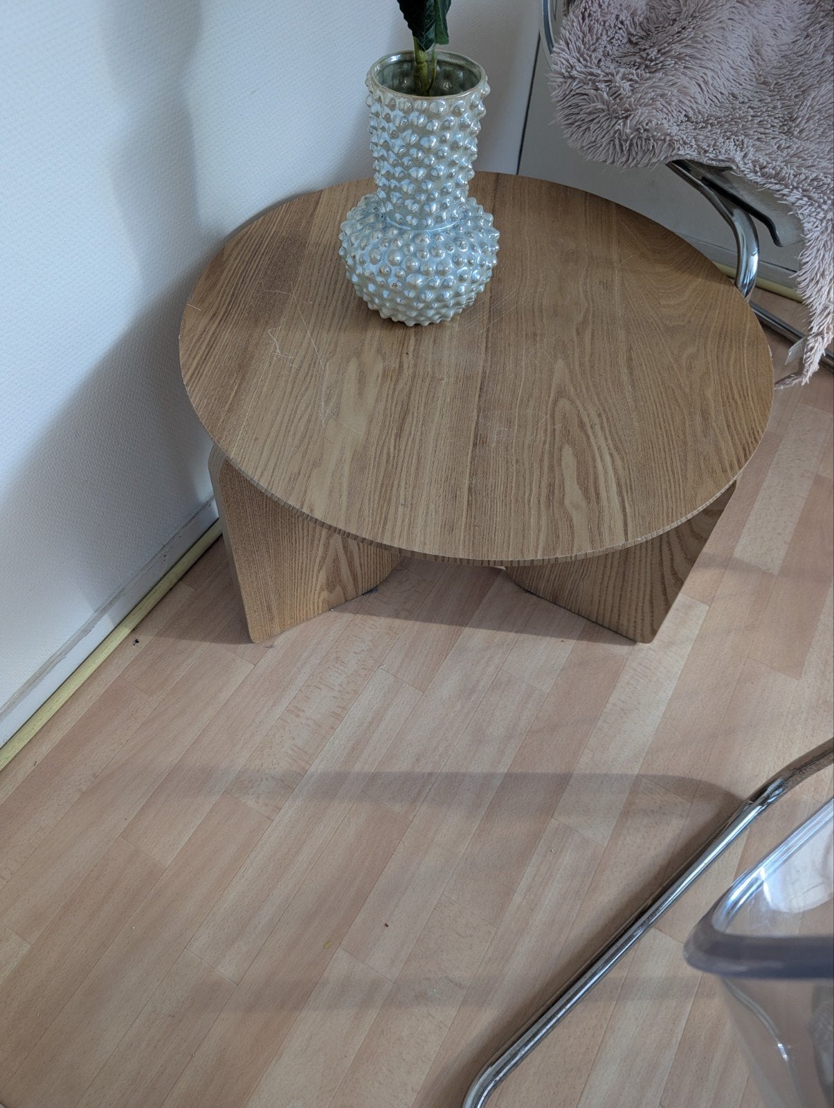 Salontafel Kwantum eiken look, organisch design, Ophalen, Minder dan 50 cm, Gebruikt, Organisch design
