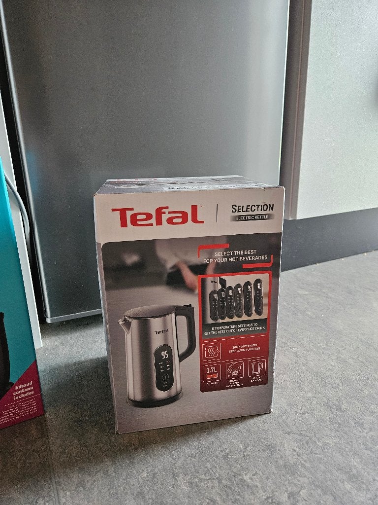Nieuwe Tefan selection electric kettle waterkoker, 1 tot 2 liter, Ophalen of Verzenden, Nieuw