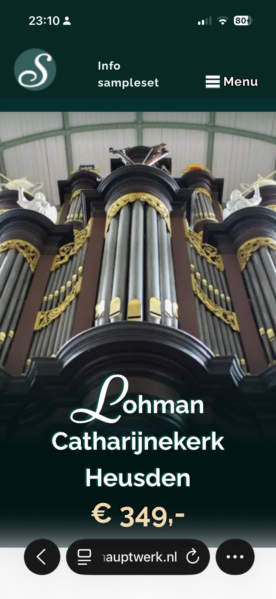 Hauptwerk Sampleset Lohman Catharijnekerk Heusden, Muziek en Instrumenten, Orgels, Ophalen, Gebruikt, 2 klavieren, Overige typen