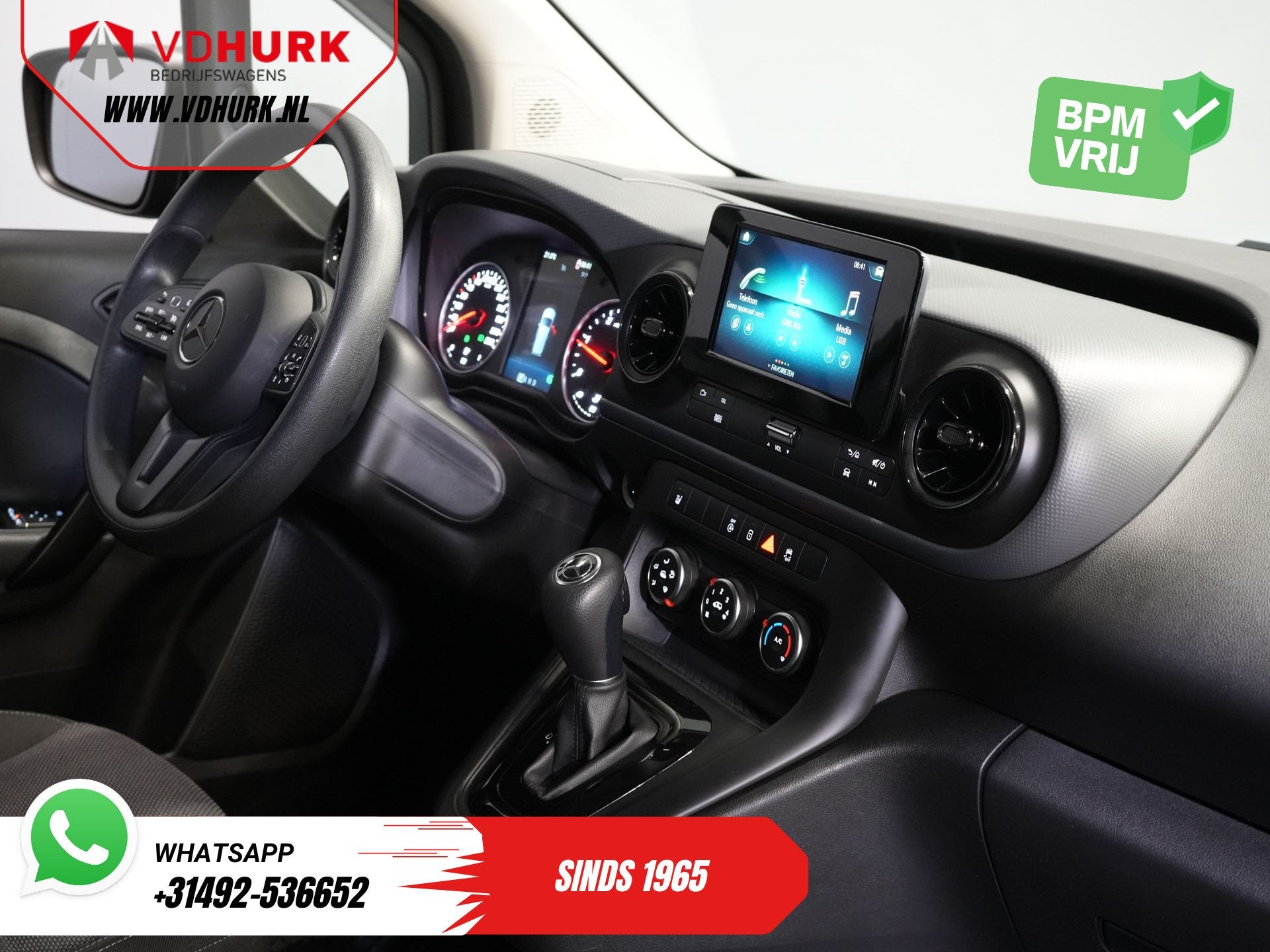 Mercedes-Benz Citan 112 CDI Aut. LED/ Carplay/ 3Pers/ Stoelv, Auto's, Bestelauto's, Stof, Gebruikt, 4 cilinders, 1618 kg
