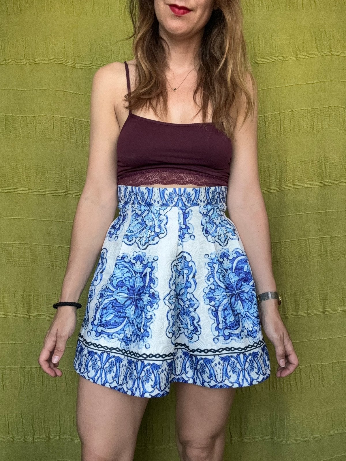 Rok / print /delftsblauw / blauw-wit / small / maat S, Kleding | Dames, Hgv, Hgv, Ophalen of Verzenden, Maat 36 (S)