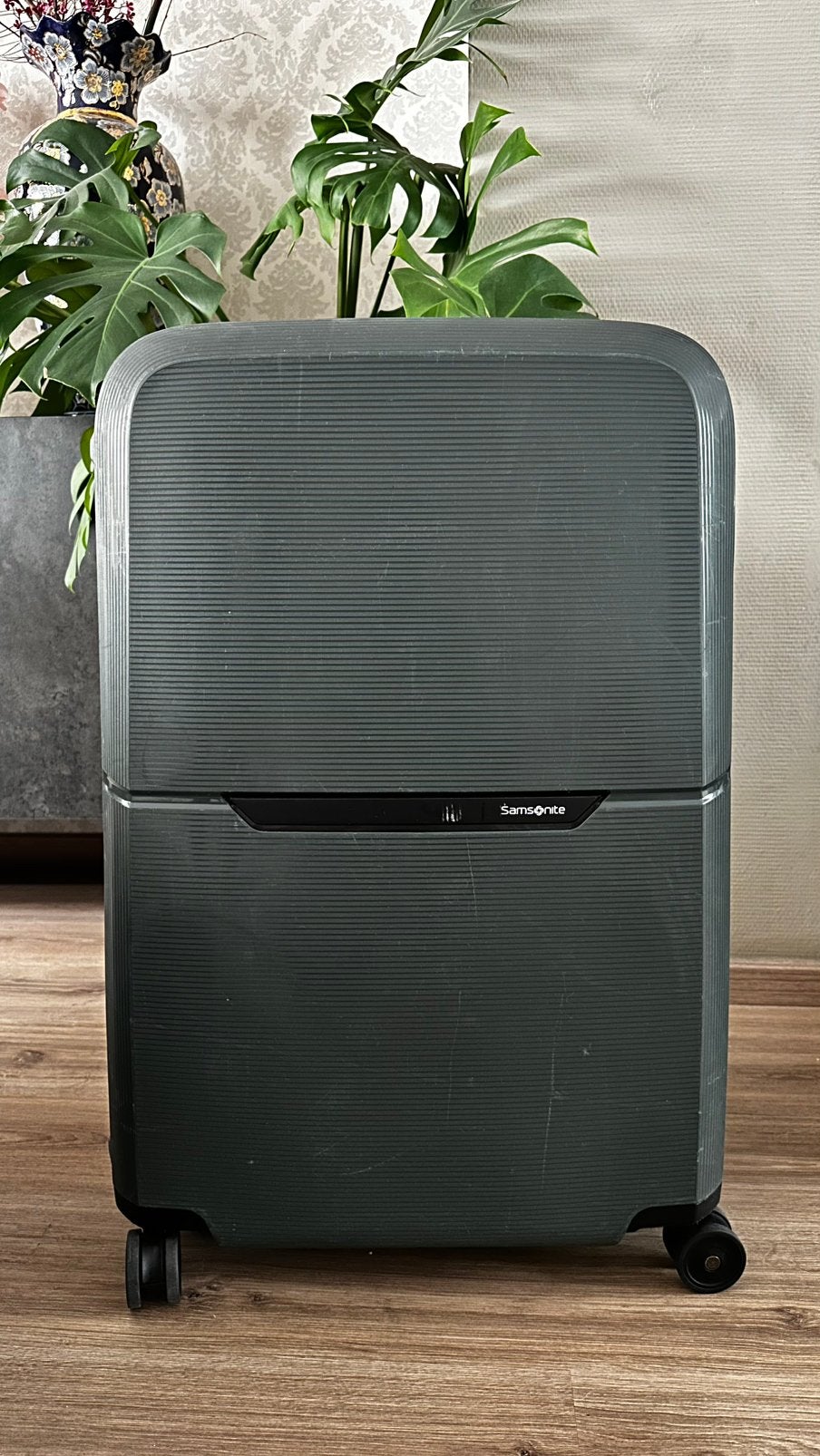 Samsonite Magnum Eco Spinner 81 Forest Green, Sieraden, Tassen en Uiterlijk, Koffers, Hard kunststof, Zo goed als nieuw, 70 cm of meer