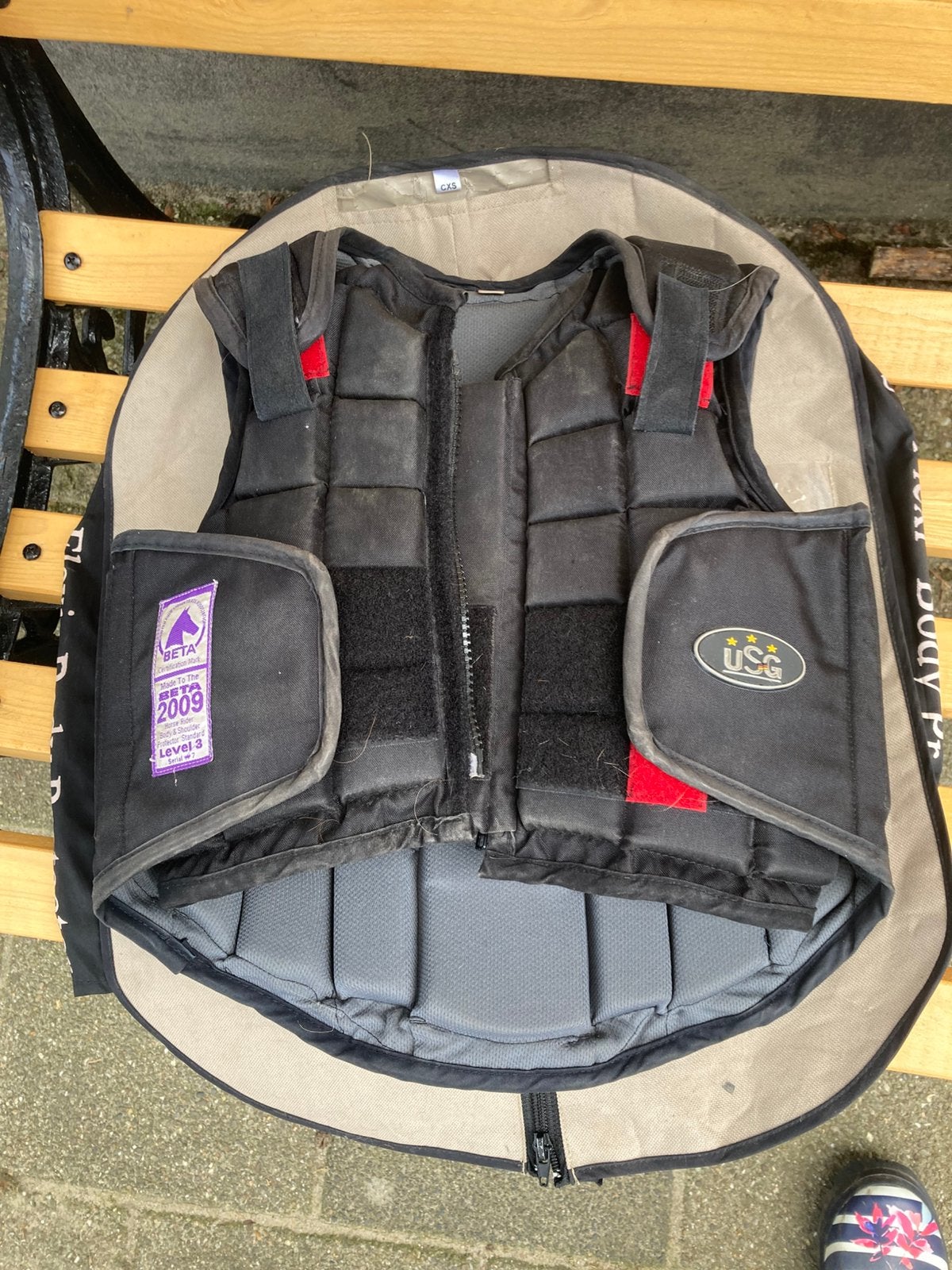 USG flexi bodyprotector maat CXS (kind/child XS), Ophalen of Verzenden, Gebruikt, Kinderen, Bodyprotector