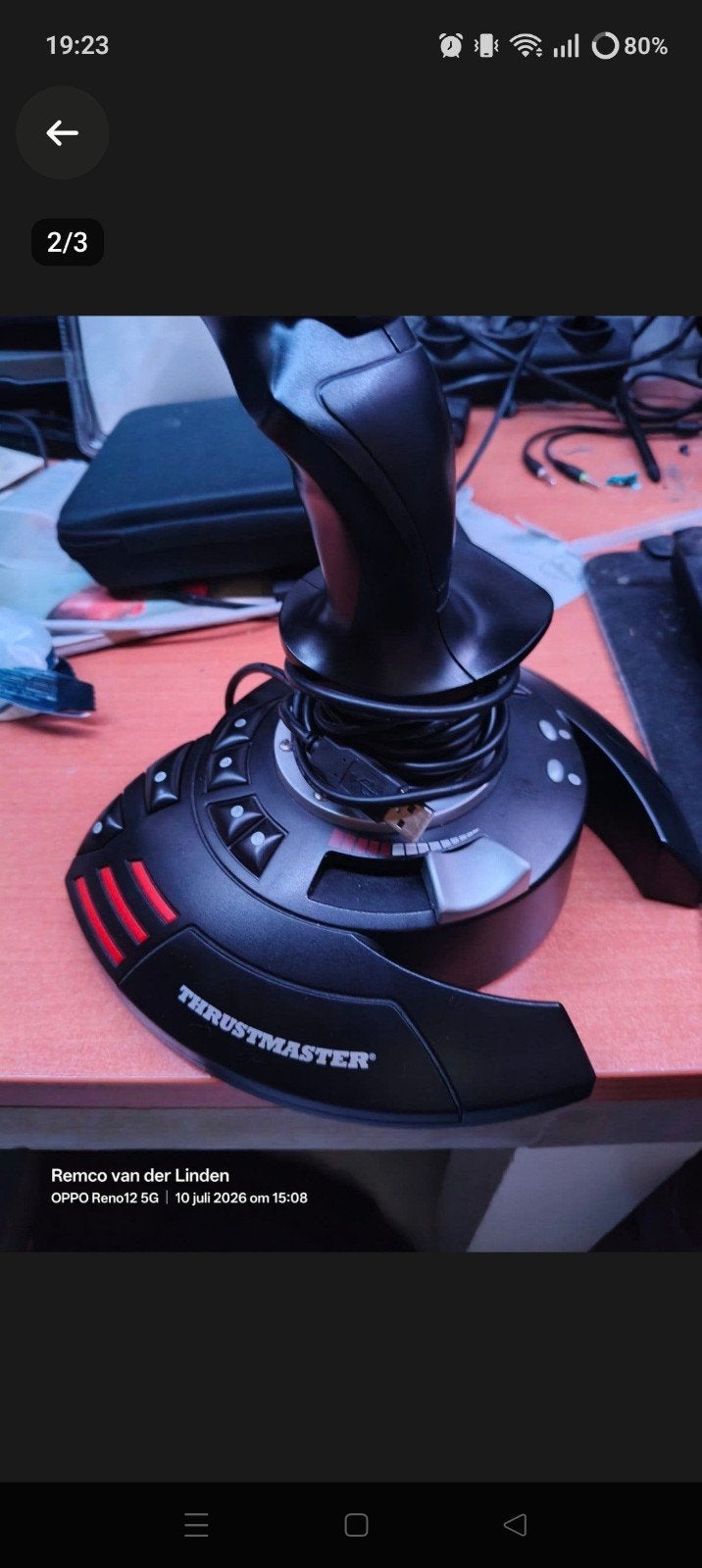 Zgan thrustmaster t flight stick x, Computers en Software, Joysticks, Ophalen of Verzenden, Zo goed als nieuw