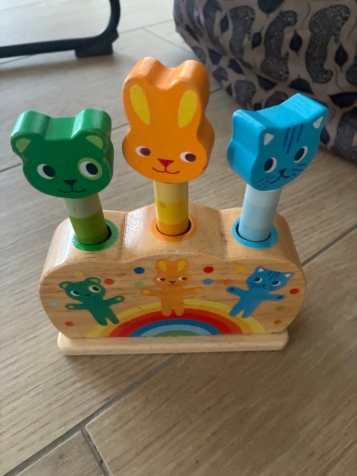 Houten pop-up speelgoed met dierenfiguren, Ophalen, Gebruikt, Overige typen