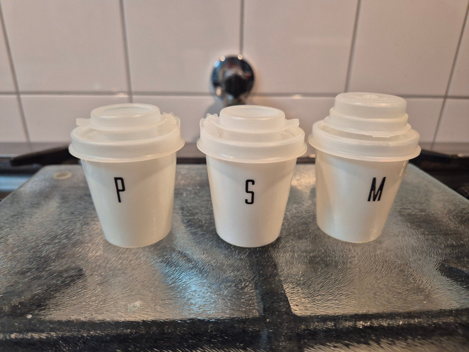 Vintage Tupperware Kruidenstel (Peper, Zout, Mosterd), Ophalen, Wit, Overige typen, Zo goed als nieuw