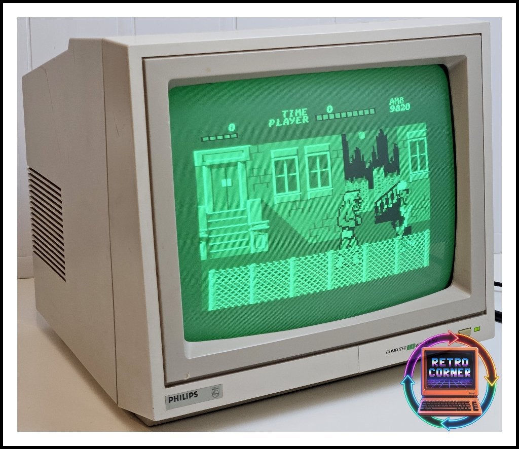 Philips BM7502 groene monitor 12" werkend, retro CRT, Ophalen, Philips