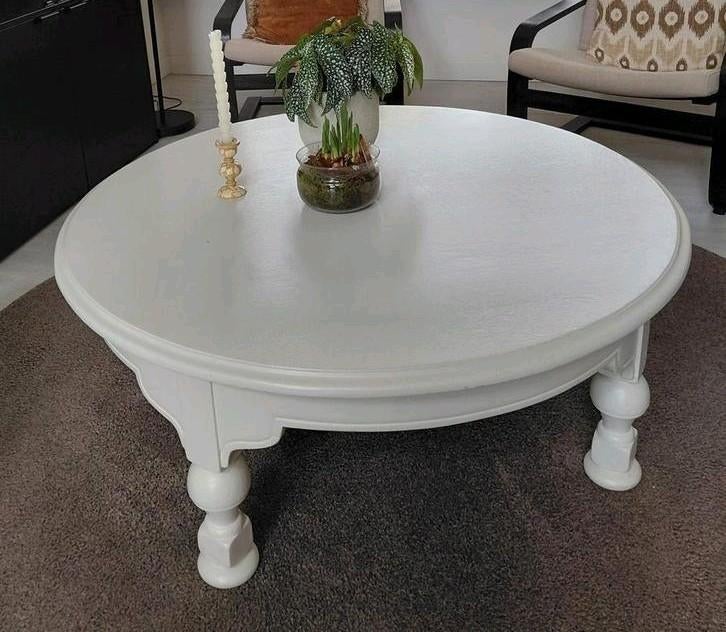 Salontafel  / wit, Huis en Inrichting, Tafels | Salontafels, Ophalen, Rond, Minder dan 50 cm, 100 tot 150 cm