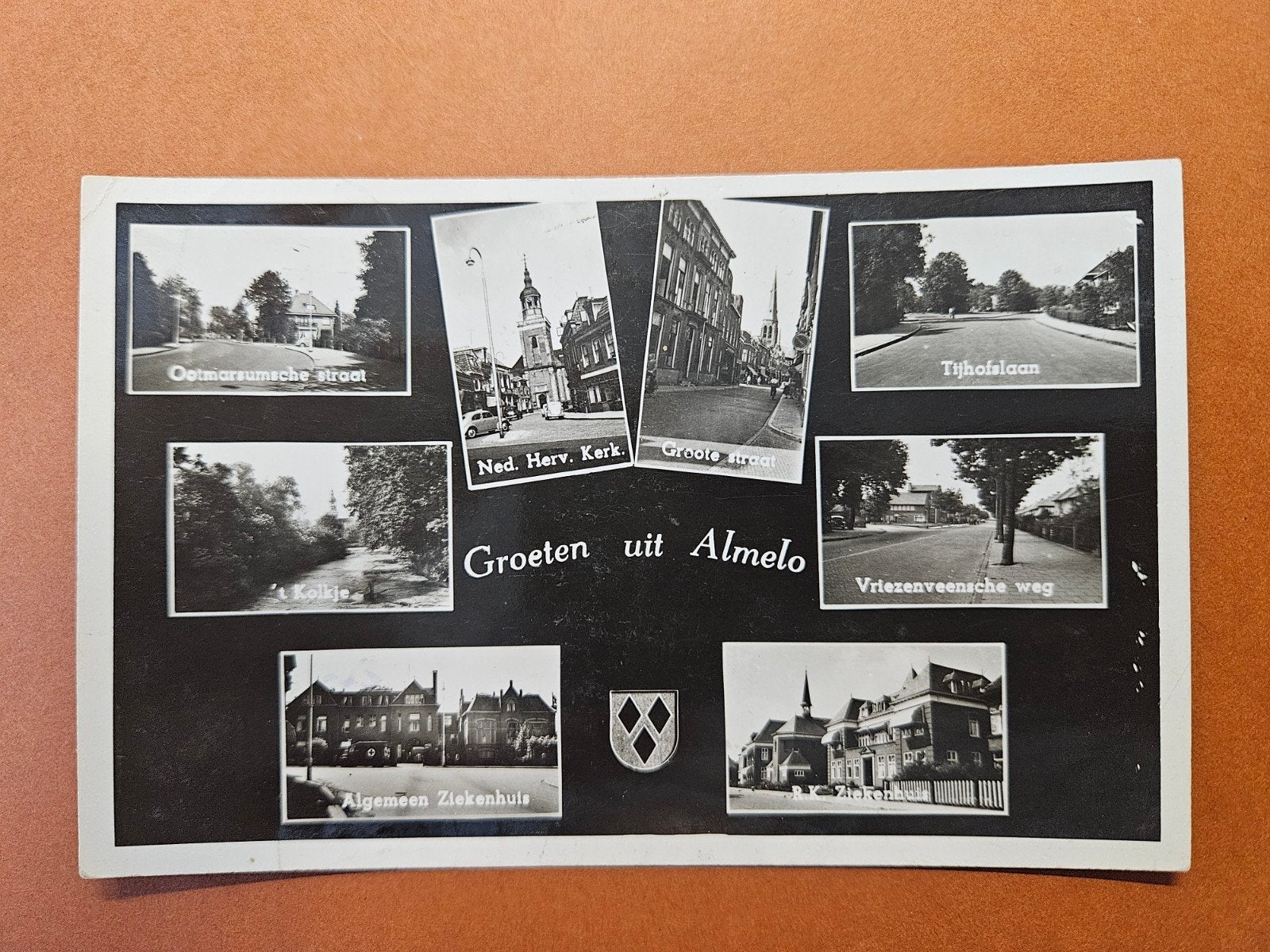 212) groeten uit Almelo, Ophalen of Verzenden, Gelopen, Overijssel