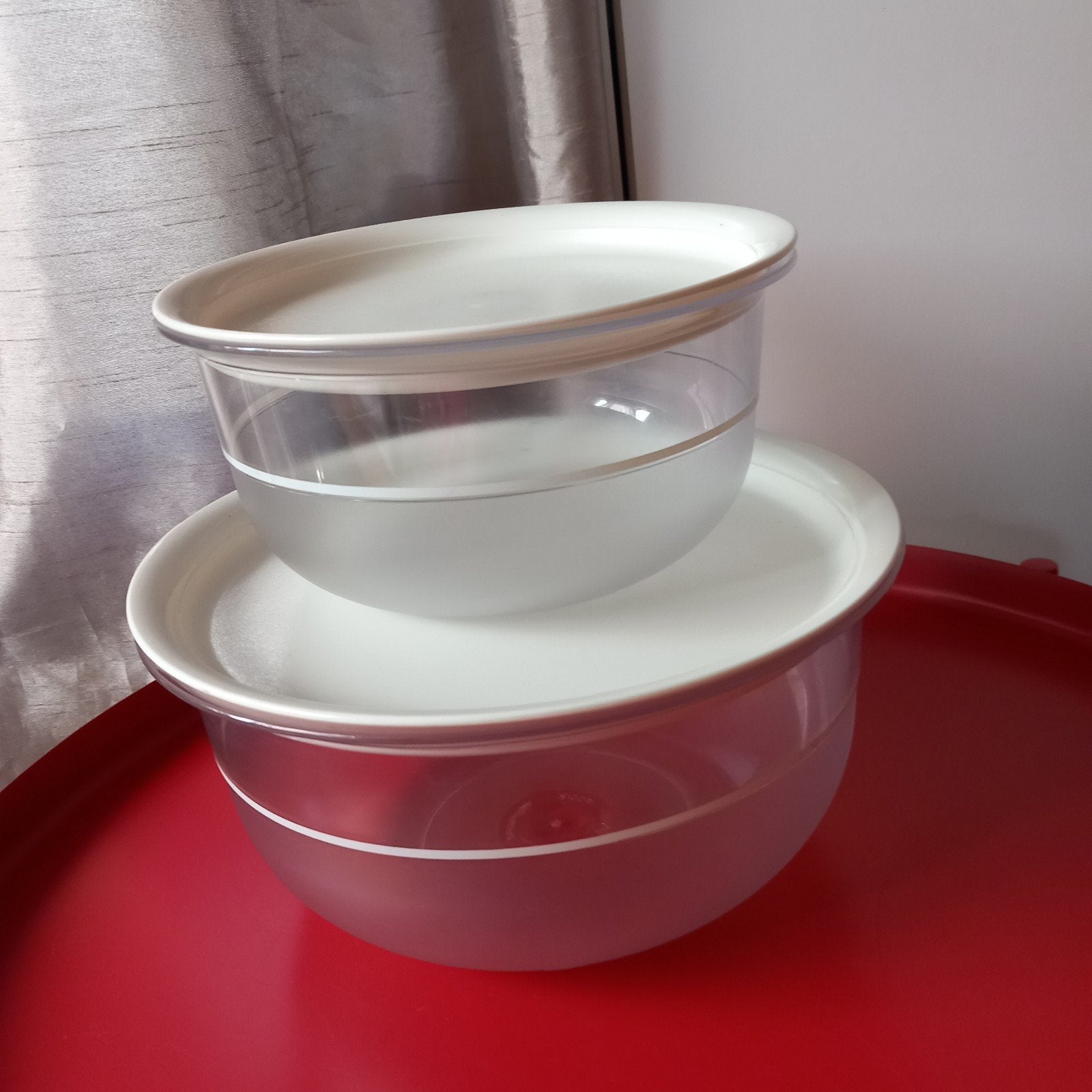 Tupperware exclusieve serie. 2100 ml +1100 ml, Ophalen of Verzenden, Zo goed als nieuw, Beker of Kan