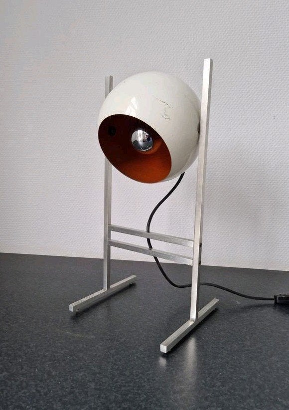 Vintage eyeball tafellamp design Italiaans, Ophalen of Verzenden