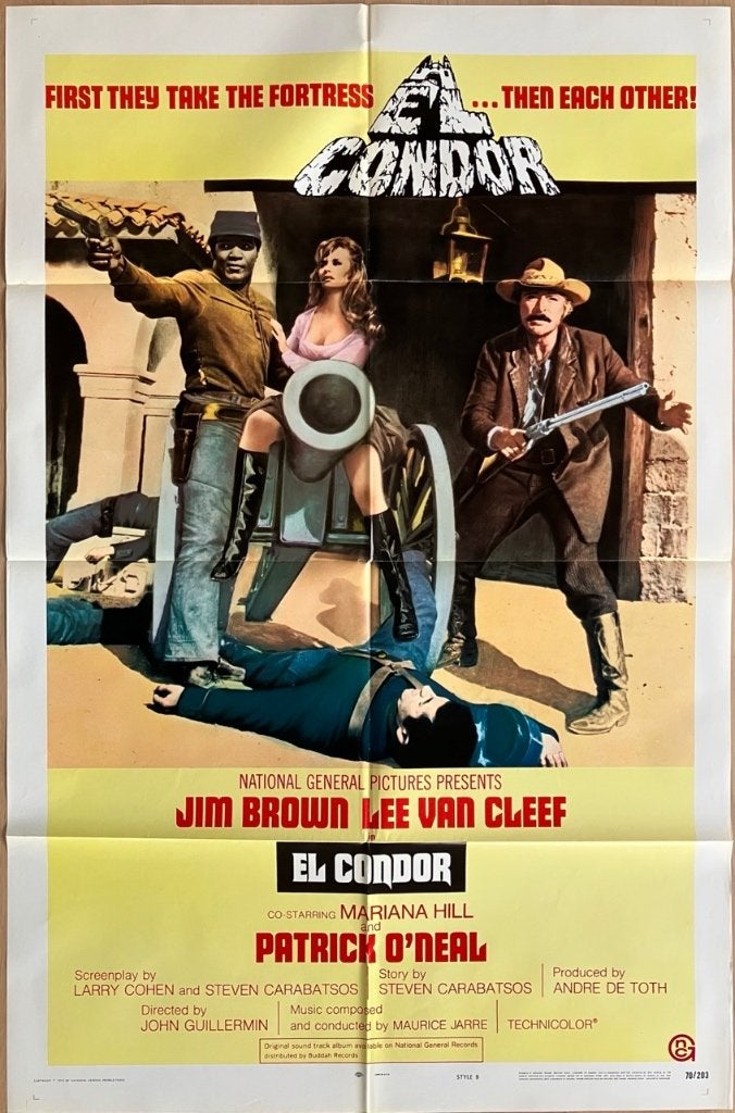 El Condor (1970) - Originele filmposter - Lee van Cleef (B), Rechthoekig Staand, Ophalen of Verzenden, Zo goed als nieuw, A1 t/m A3