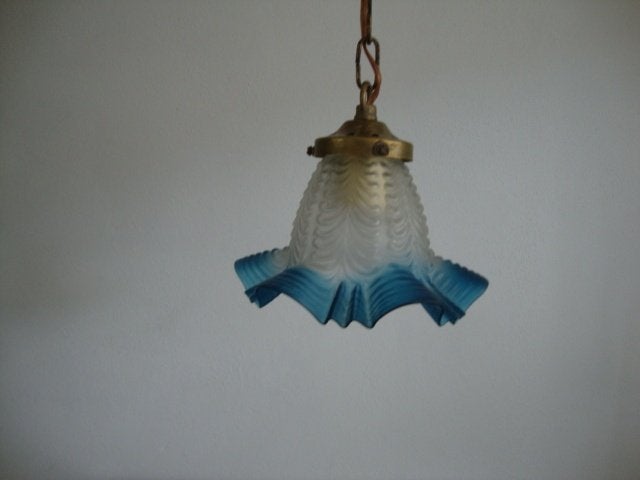 Oud glazen hanglampje (rokje) nr. 21, Ophalen of Verzenden