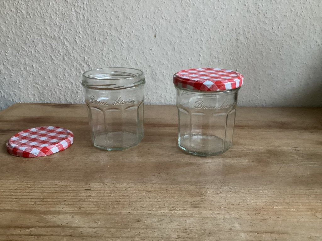 Gezocht: lege jampotjes van Bonne Maman, Ophalen, Gebruikt, Glas, Pot, Bus of Blik