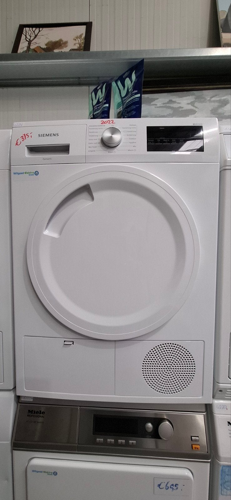 Siemens IQ300 condensdroger 2022, 6 maand garantie 4224, Witgoed en Apparatuur, Wasdrogers, Ophalen, Minder dan 85 cm, Anti-kreukfase