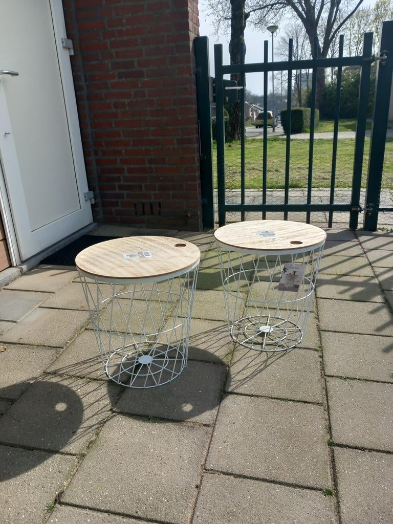 2 nieuwe opbergboxen samen € 10, Ophalen, Nieuw, Rond, Minder dan 55 cm