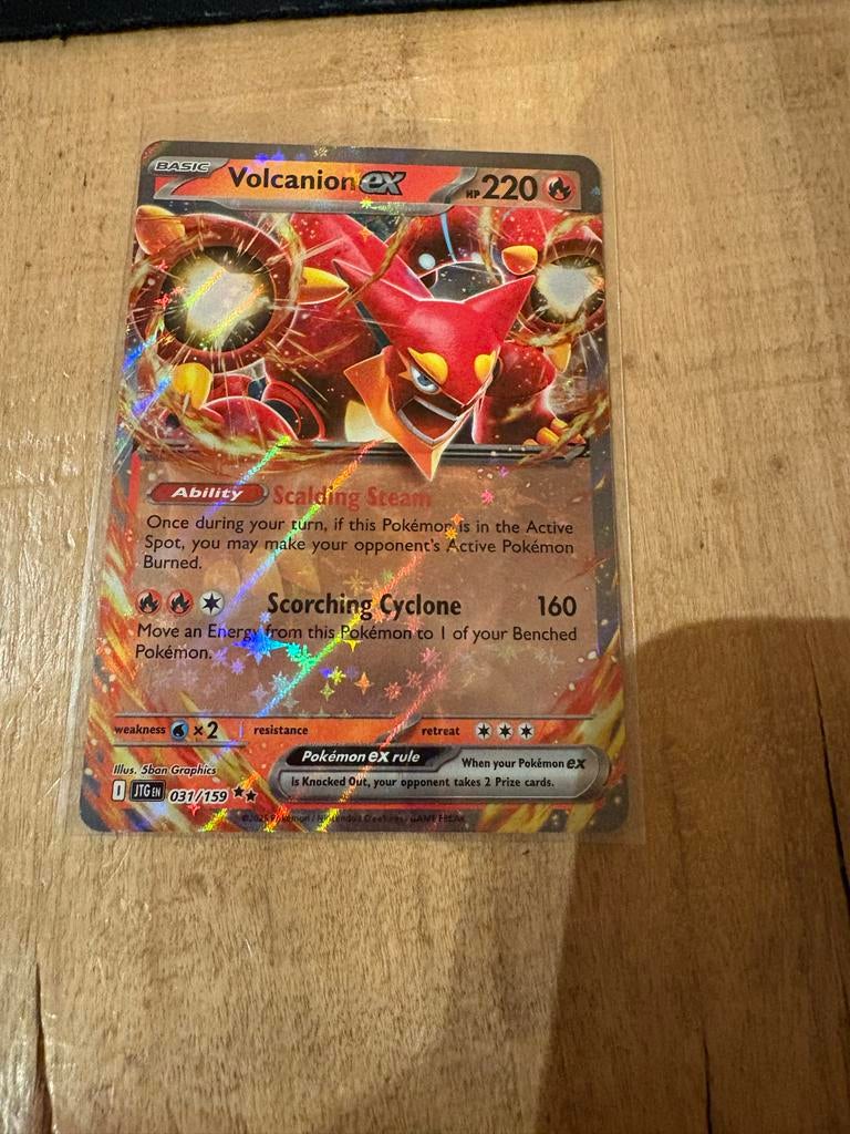 Pokémon Volcanion EX kaart, Ophalen of Verzenden, Gebruikt, Losse kaart, Foil