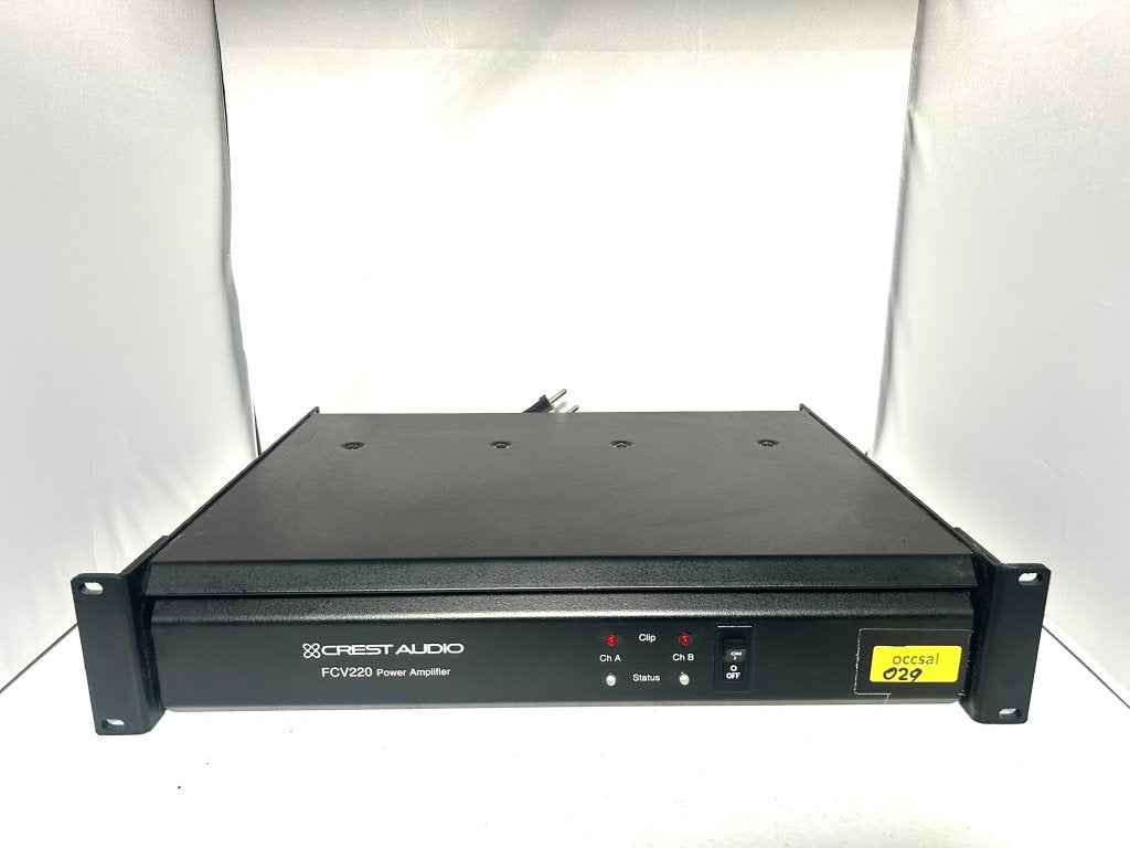 3029 ; installatieversterker ; crest audio fcv220 -, Gebruikt, Crest, Overige instrumenten, Ophalen of Verzenden