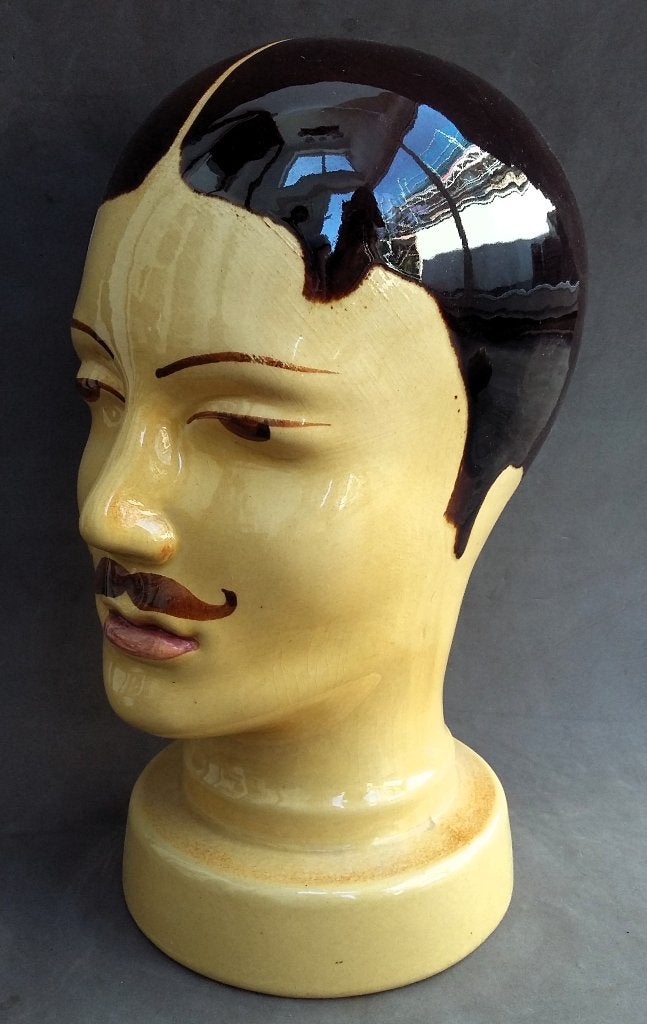 Omstreeks 1970 GERMANY Mannequin Hoofd Kop Pruik Koptelefoon, Ophalen of Verzenden