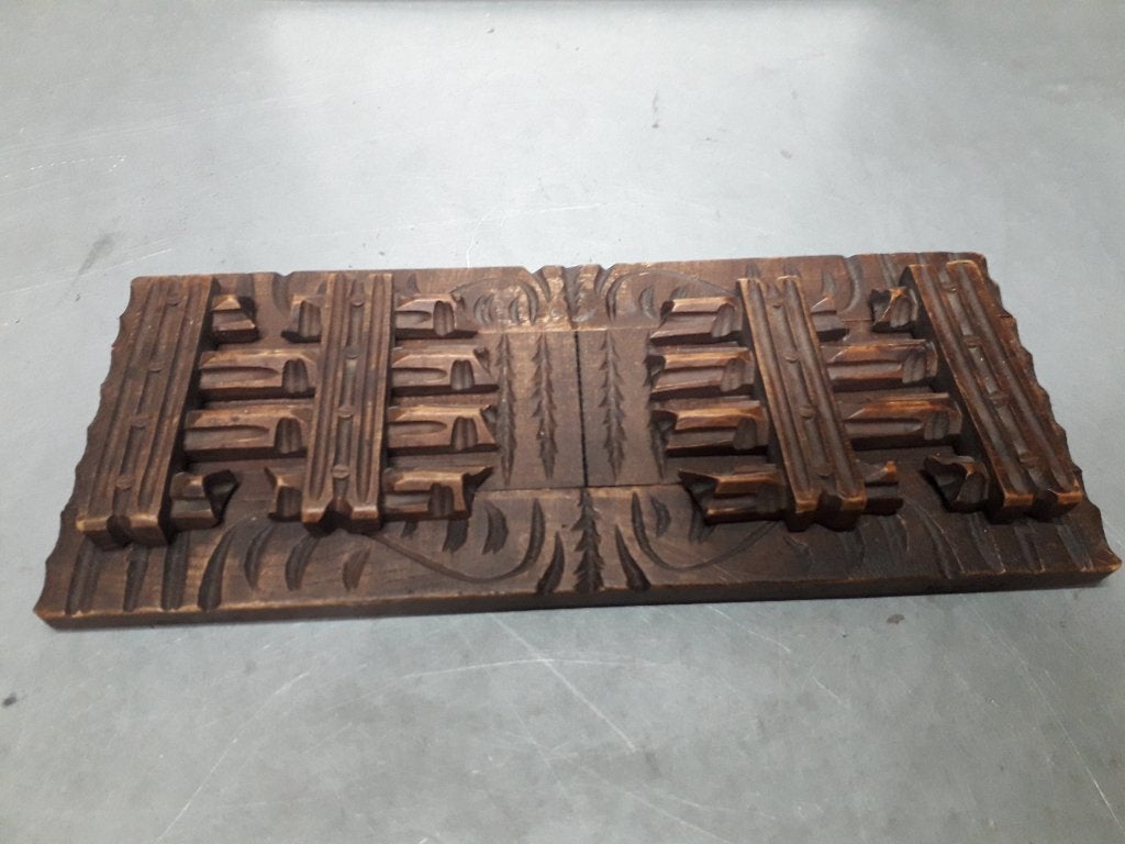 ANTIEKE HOUTEN VERSTELBARE BOEKENSTEUN / PLANK  I.Z.G.ST, Ophalen of Verzenden