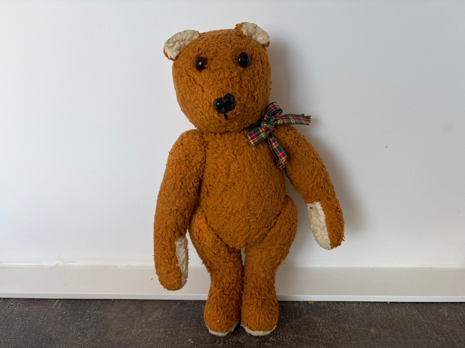 Oude teddy beer van 36cm hoog, Ophalen of Verzenden, Zo goed als nieuw, Stoffen beer, Overige merken