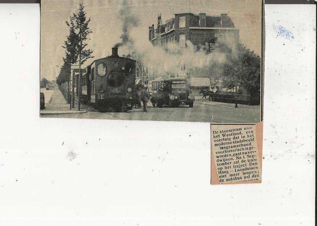 Loosduinen stoomtram en autobus, Ophalen of Verzenden, Ongelopen, Zuid-Holland
