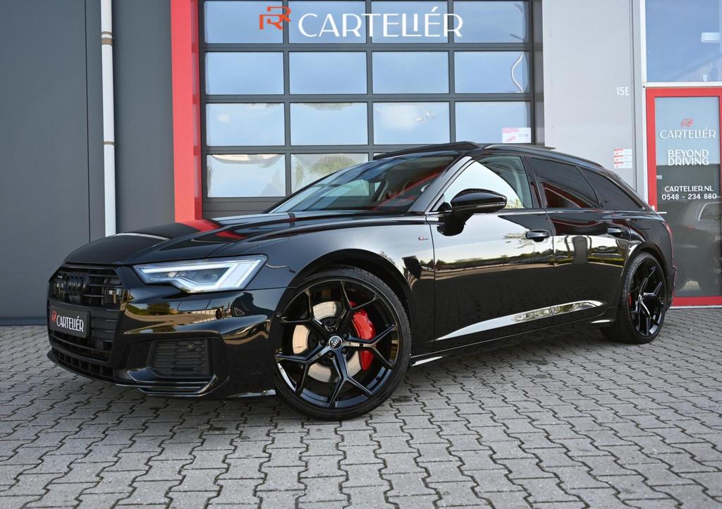 Audi A6 Avant 55 TFSI e S-Line Quattro Competition | Pano |, Auto's, Automaat, Gebruikt, Zwart, 4 cilinders