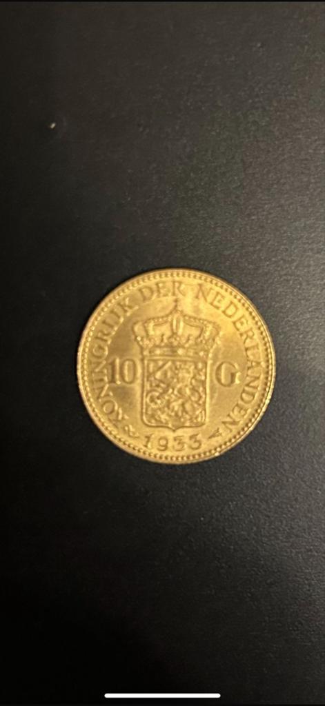 Gouden Tientje Koningin Wilhelmina 1933, Koningin Wilhelmina, Losse munt, 10 gulden, Goud