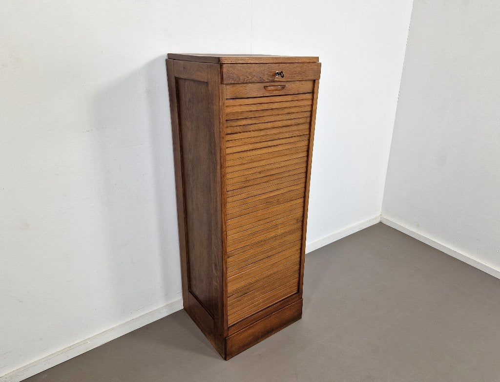 Vintage Kast met Roldeur | jaren 1930, Ophalen, Minder dan 50 cm, -, 100 tot 150 cm