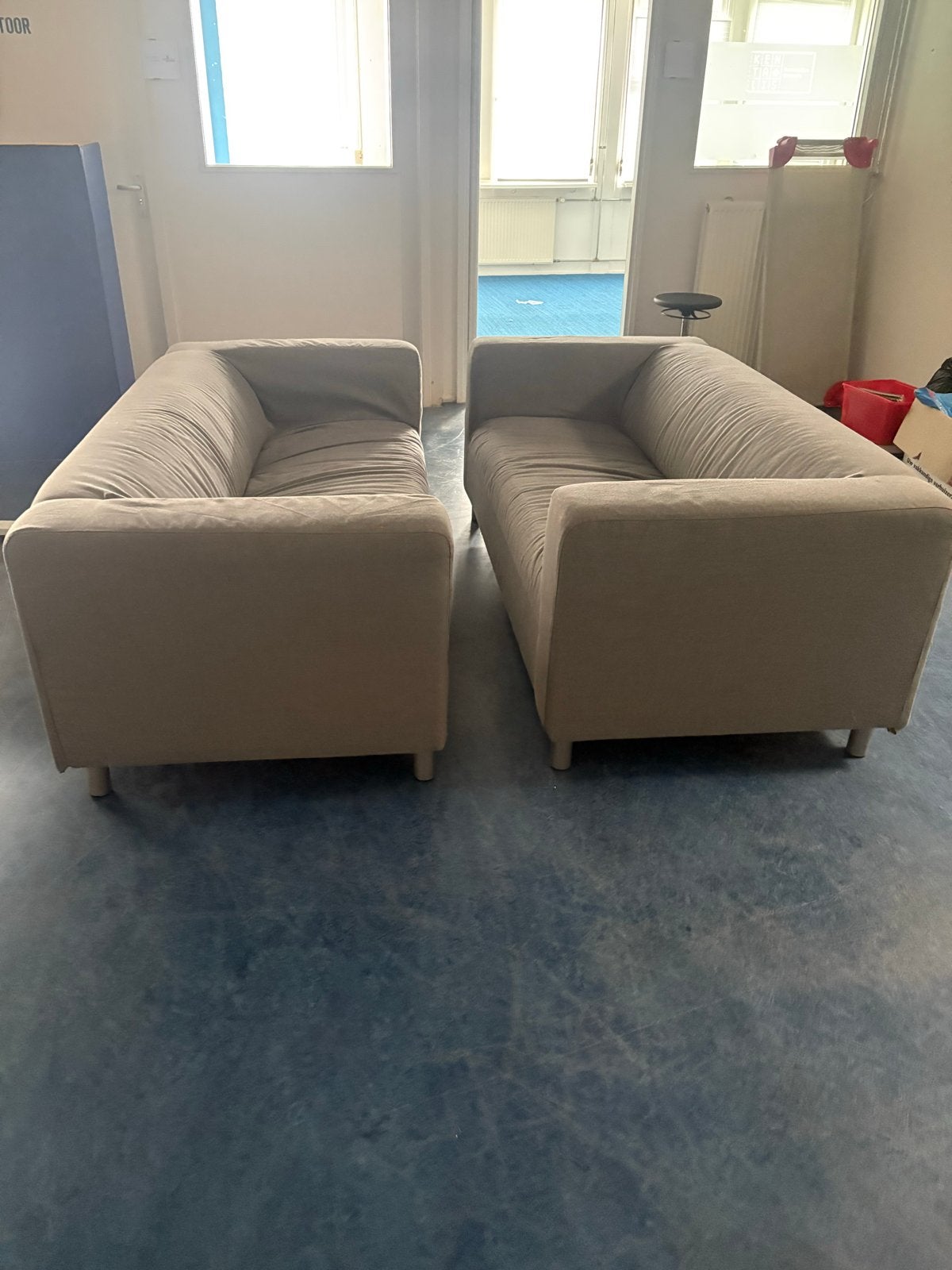 2x IKEA KLIPPAN 2-zitsbank grijs - eventueel los te koop, Ophalen, Gebruikt, 150 tot 200 cm, Tweepersoons