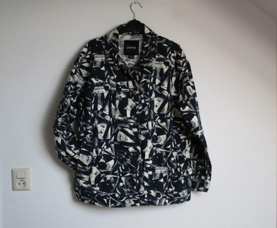 Nr.109: Leuk Jack Spijkerjas Jas van Monki maat M oversized, Kleding | Dames, Jassen | Zomer, Maat 38/40 (M), Blauw, Ophalen of Verzenden