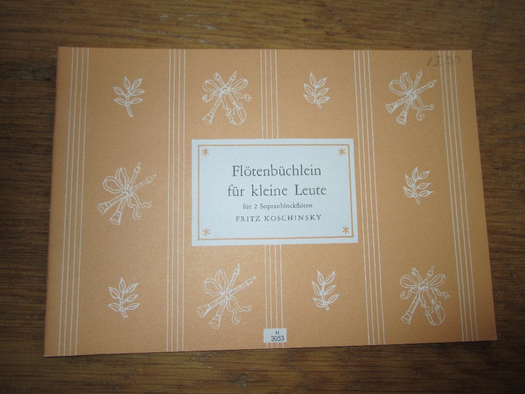 Flötenbüchlein für kleine Leute-Fritz Koschinsky - blokfluit, Gebruikt, Klassiek, Les of Cursus, Ophalen of Verzenden