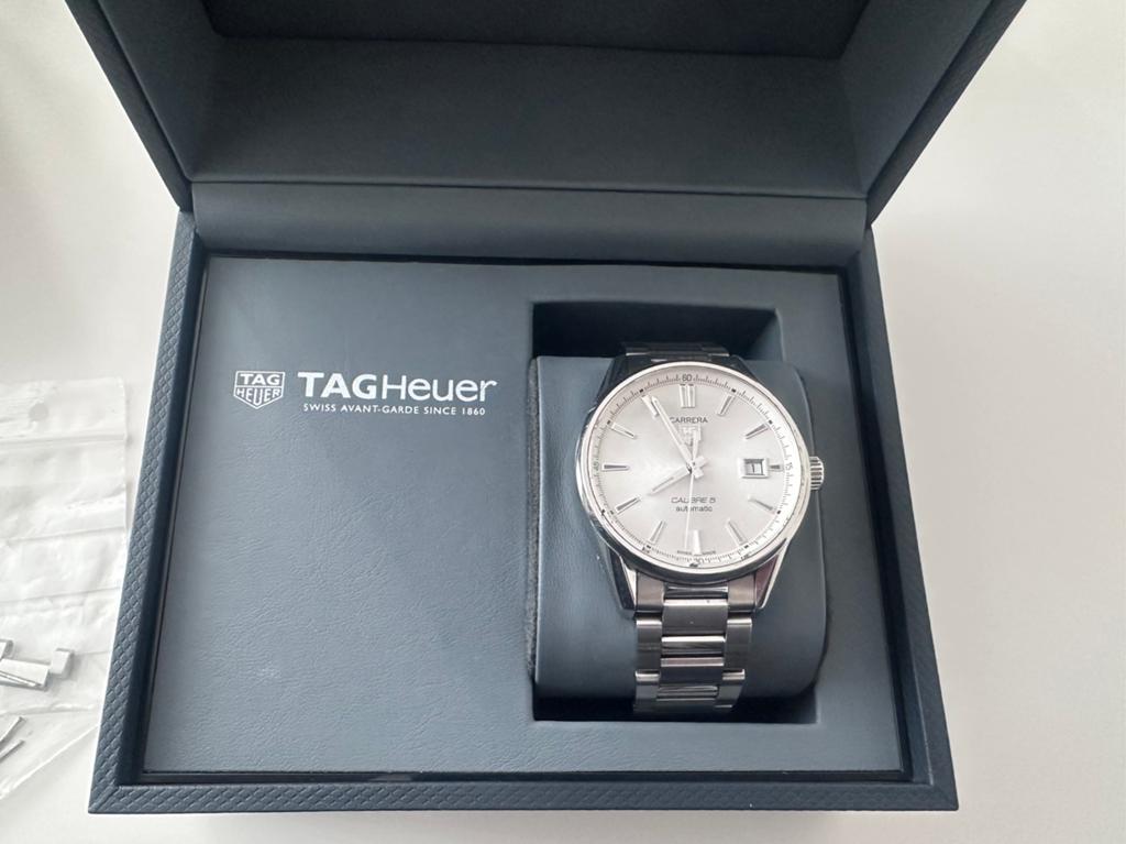 Tag Heuer Carrera Calibre 5 automatic, Sieraden, Tassen en Uiterlijk, Horloges | Heren, Ophalen of Verzenden, Zo goed als nieuw