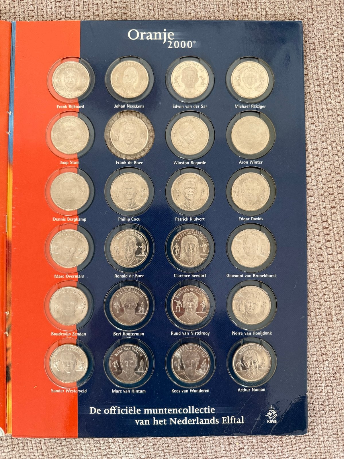Oranje 2000: Officiële muntencollectie Nederlands Elftal, Postzegels en Munten, Ophalen of Verzenden, Koningin Beatrix, Overige waardes